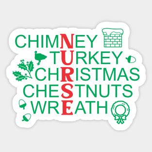 Nurse Christmas Present 3 - Xmas Gift Sticker